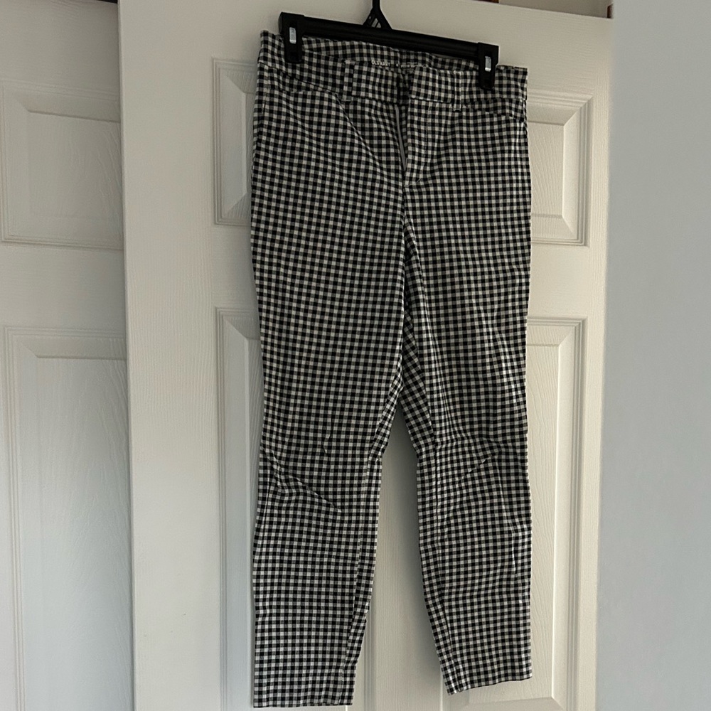 Pixie skinny checkered pants
